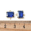 Brass Pave Cubic Zirconia Connector Charms KK-F892-53G-02-3