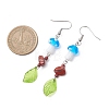 3 Pairs Lampwork Mushroom Dangle Earrings EJEW-JE06714-5