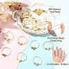 Natural Freshwater Pearl & 304 Stainless Steel Bead Finger Rings RJEW-FS00001-19-2