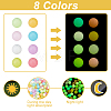 160Pcs 8 Colors Luminous Silicone Beads SIL-CA0001-16-5