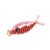 Glass Seed Beads Pendants PALLOY-MZ00908-5