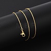 Brass Rolo Chains Necklaces for Women NJEW-D302-43G-2