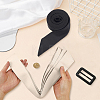 2Pcs 2 Colors Tie a Knot Polyester Waist Belt with Plastic Buckle AJEW-GF0014-54-3