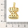 Brass Micro Pave Cubic Zirconia Pendants KK-E061-03G-26-3