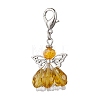 Angel Glass Beaded & Alloy Pendant Decorations HJEW-MZ00189-01-1