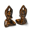 Natural Tiger Eye Carved Healing Yoga Goddess Figurines DJEW-D012-06B-2