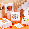 BENECREAT 20Pcs Square Cardboard Mini Cake Storage Boxes CON-BC0007-30-5