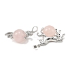 Natural Rose Quartz Pendants G-D102-01P-07-2