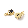 Rack Plating Brass Cubic Zirconia Charms KK-Z056-08G-03-2