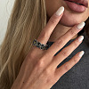 Alloy & Acrylic Finger Rings FS-WG0285C-03-1
