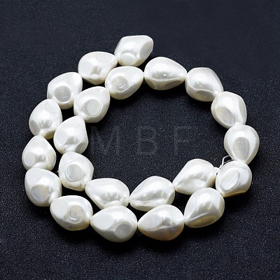 Electroplate Shell Pearl Beads Strands BSHE-G006-10C-1