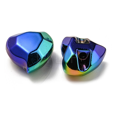 UV Plating Rainbow Iridescent Acrylic Beads OACR-P010-03A-1