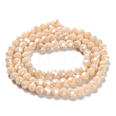 Electroplate Opaque Glass Beads Strands EGLA-A035-P6mm-A05-1