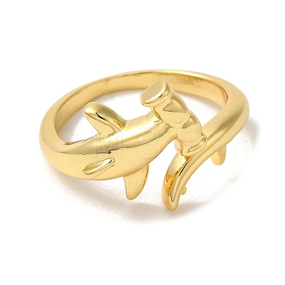 Rack Plating Brass Cuff Rings for Women RJEW-G325-04E-G-1