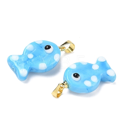 Handmade Lampwork Pendants LAMP-G168-04B-1