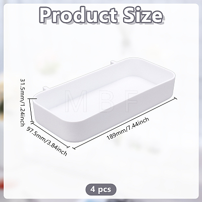 4Pcs Plastic Hanging Trays for Mesh Display AJEW-GO0004-51-1