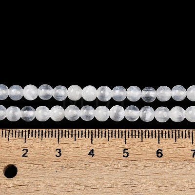 Natural Selenite Beads Strands G-L552H-16C-1