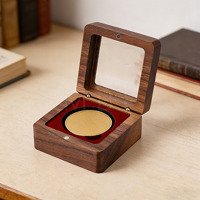 Wooden Badge Packing Magnetic Boxes CON-WH20006-017B-1