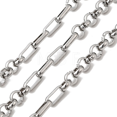 304 Stainless Steel Figaro Chains CHS-K024-03P-1