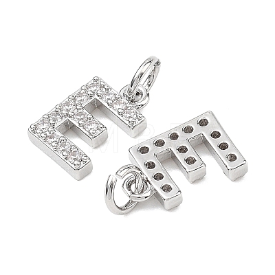 SHEGRACE Brass Micro Pave Clear Cubic Zirconia Pendants XGRQ29341-394P-E-1