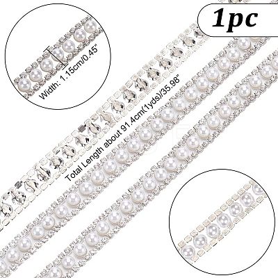  Double Rows Alloy Rhinestone Cup Chain FIND-NB0002-71-1