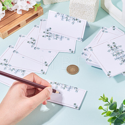 80Pcs Rectangle Paper Table Place Cards AJEW-TA0003-64B-1