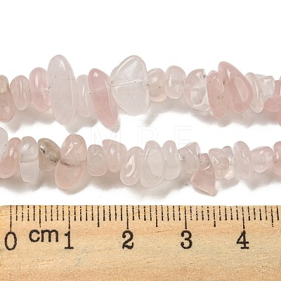 Natural Rose Quartz Chips Beads Strands F007-3-1