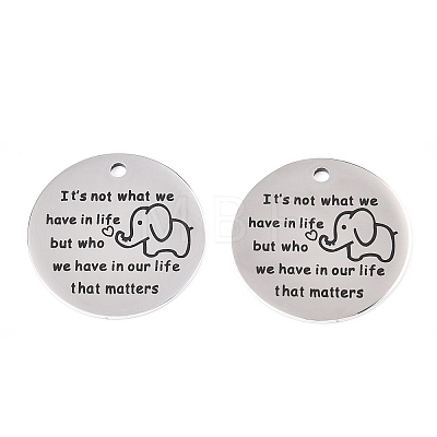 Non-Tarnish 201 Stainless Steel Pendants LS-STAS-T064-38P-12-1