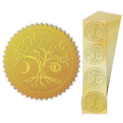 Self Adhesive Gold Foil Embossed Stickers DIY-WH0211-384-1