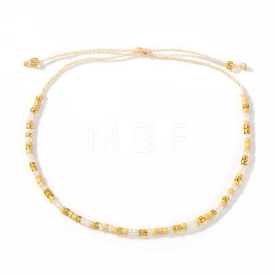 Glass Seed Bead Braided Bead Bracelets XN3042-8-1