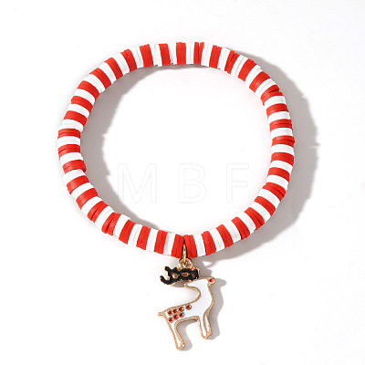 Christmas 304 Stainless Steel Enamel Charm Bracelets ZQ4442-1-1