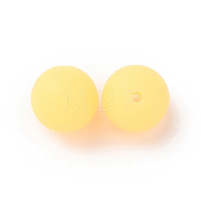 Luminous Round Food Grade Silicone Beads SIL-TAC0007-04E-1