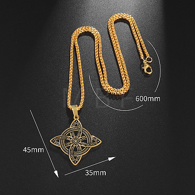 Viking Triskelion Knot 201 Stainless Steel Pendant Necklaces for Men FS-WG900AF-02-1
