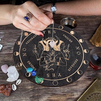 DIY DIY Pendulum Board Dowsing Divination Making Kit DIY-CN0002-34-1