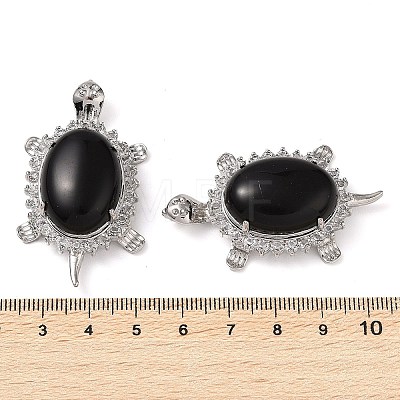 Natural Obsidian Pendants G-A095-04P-05-1