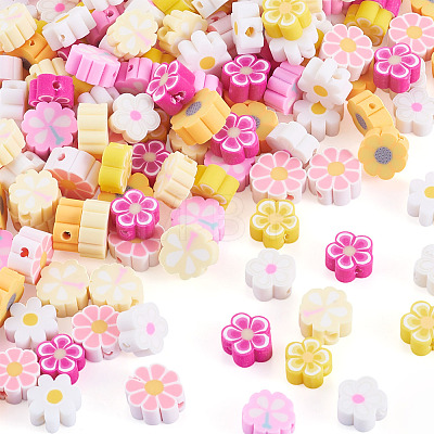 200Pcs 5 Colors Handmade Polymer Clay Bead CLAY-TA0002-14-1