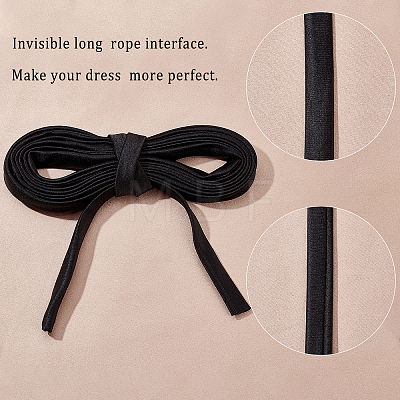 Satin Wedding Dress Back Tie Rope SRIB-WH0011-039B-1