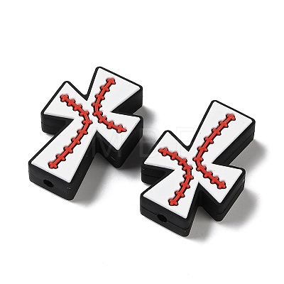Sports Theme Silicone Beads SL-D001-02B-1