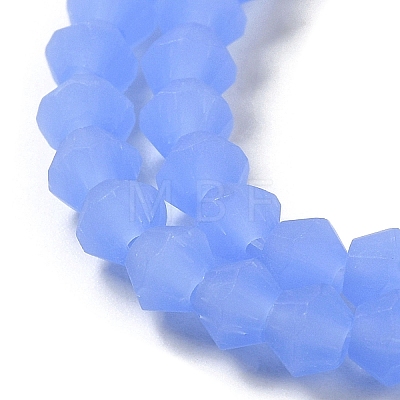 Imitation Jade Frosted Glass Bead Strands GLAA-F029-JM4mm-B04-1