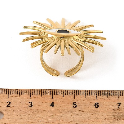 304 Stainless Steel Enamel Cuff Open Rings RJEW-H269-08G-1