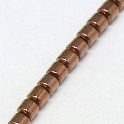 Electroplate Non-magnetic Synthetic Hematite Beads Strands G-J163-2x2mm-M-1