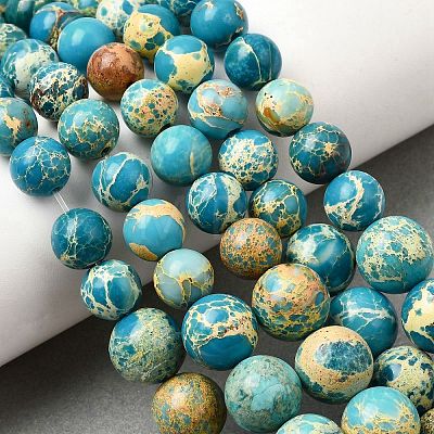 Natural Imperial Jasper Graduated Beads Strands G-A323-C03-01E-1