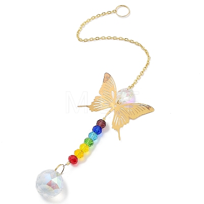 Alloy Hollow Butterfly Hanging Ornaments HJEW-Q012-03A-1