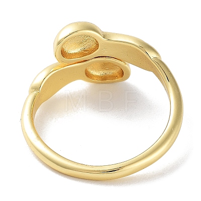 Brass Open Cuff Rings for Women RJEW-E292-20G-1