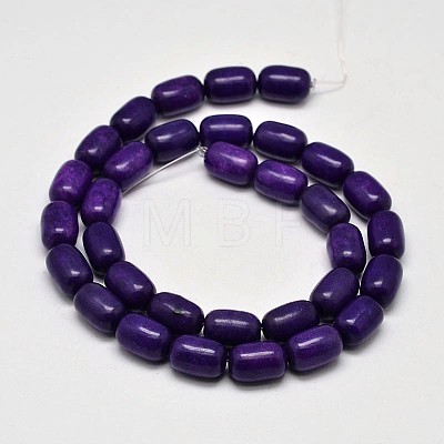 Dyed Barrel Synthetic Turquoise Beads Strands G-M142-M-1