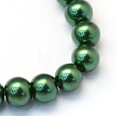 Baking Painted Pearlized Glass Pearl Round Bead Strands X-HY-Q003-12mm-75-1
