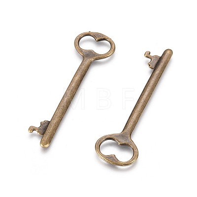 Tibetan Style Zinc Alloy Key Big Pendants EA11911Y-AB-1