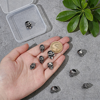 10Pcs 5 Styles 304 Stainless Steel/316 Surgical Stainless Steel European Beads STAS-OC0001-39-1