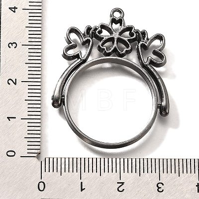 Alloy Open Back Bezel Pendants PALLOY-I223-02B-1