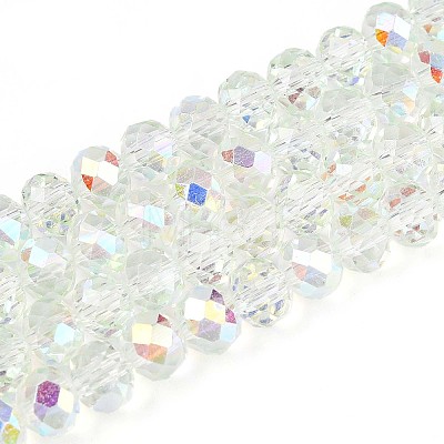 Transparent Glass Beads Strands X-EGLA-N016-6mm-06-1